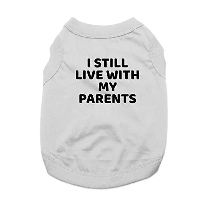 I Still Live With My Parents Dog Shirt - Gray