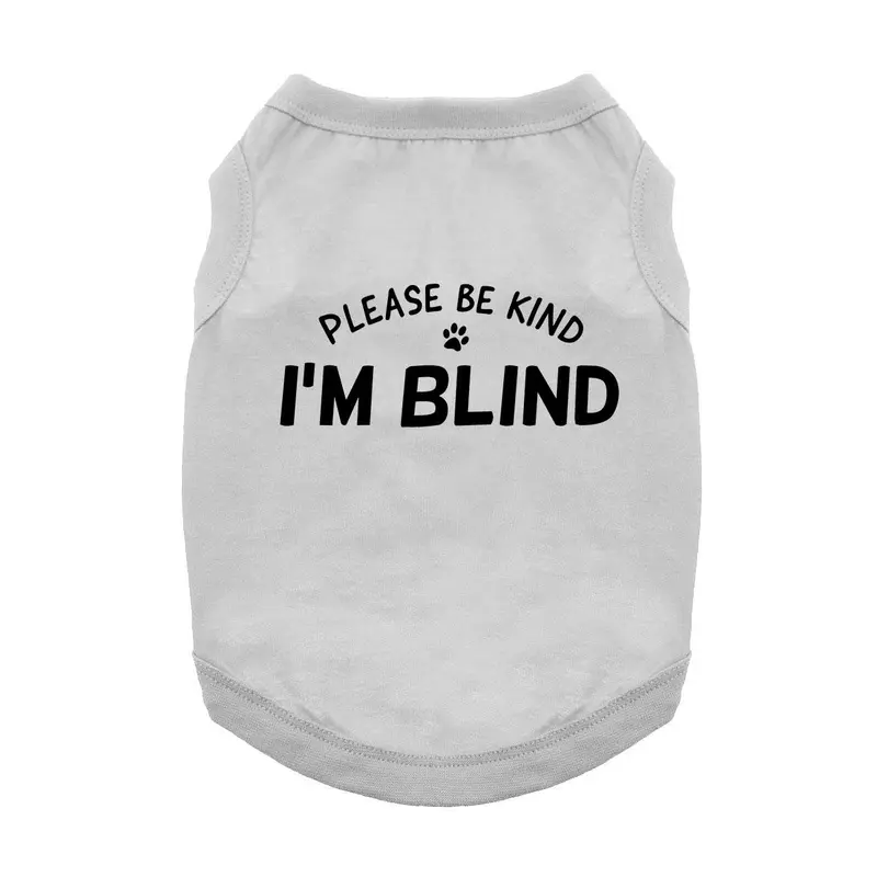 Please Be Kind, I'm Blind Dog Shirt - Gray