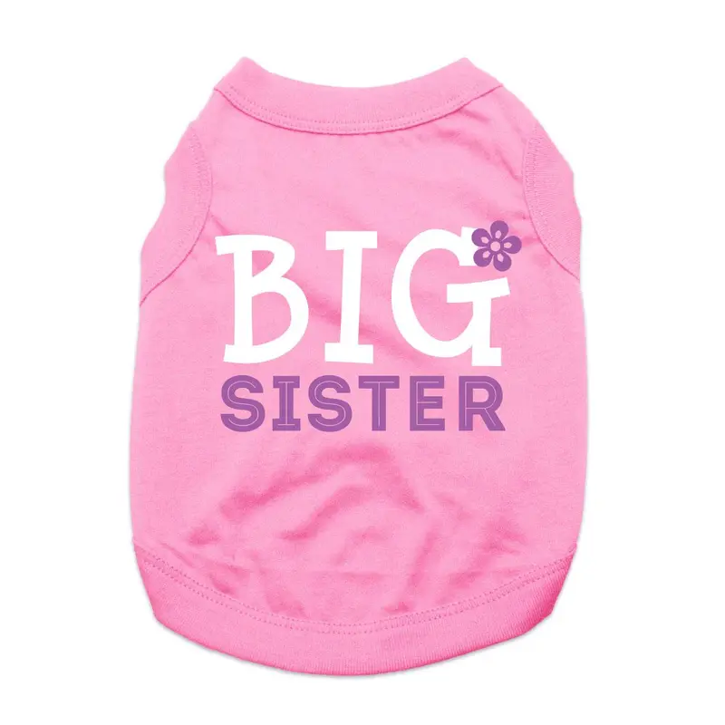 Big Sister Dog Shirt - Pink