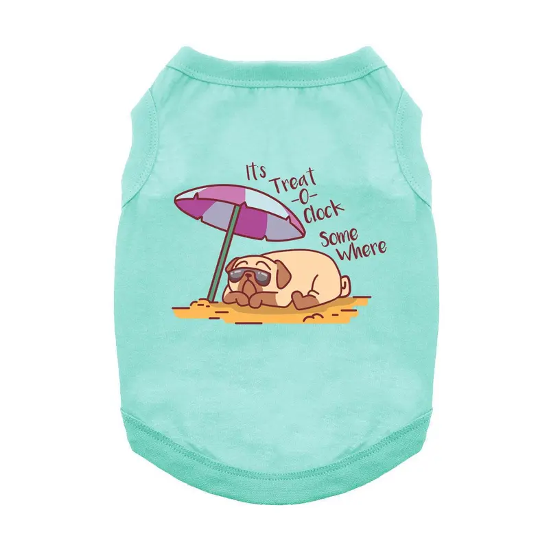 It's Treat-o-Clock Somewhere Dog Shirt - Aqua