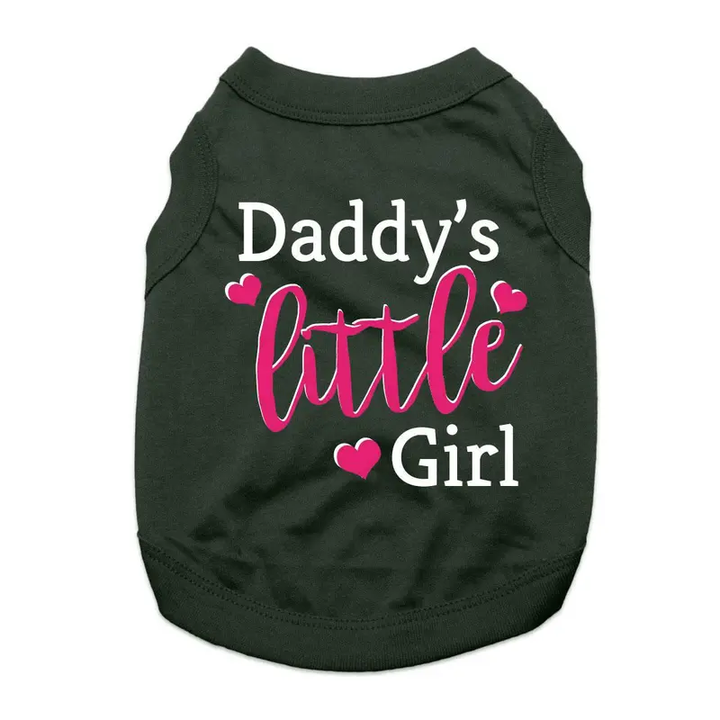 Daddy's Little Girl Dog Shirt - Black