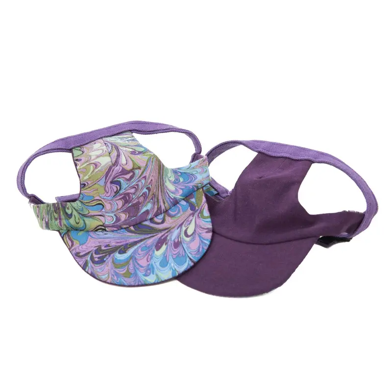 Joyful Bling Reversible Dog Visor - Purple Swirl