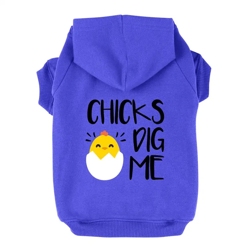 Chicks Dig Me Dog Hoodie - Blue