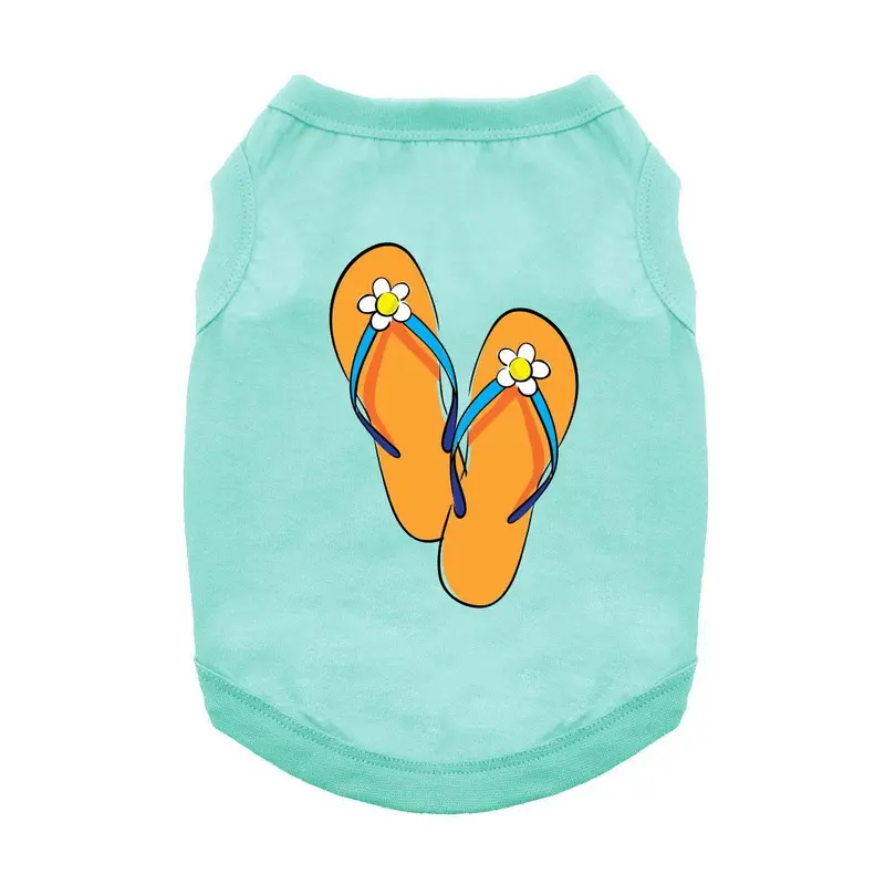 Flip Flops Dog Shirt - Aqua