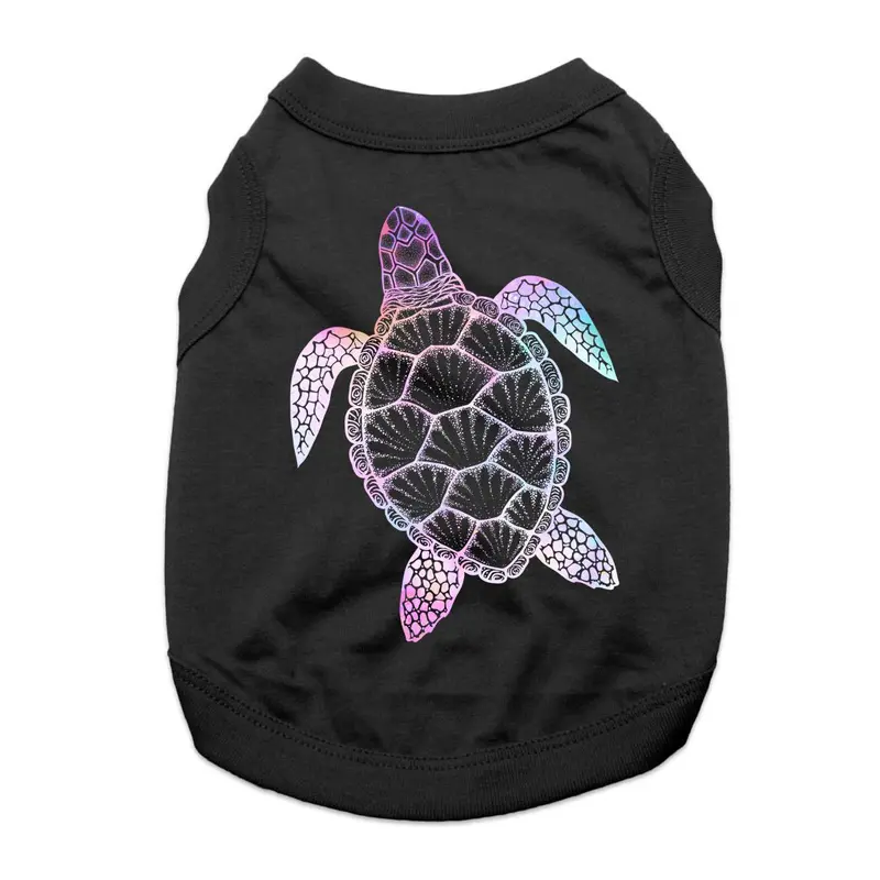 Galaxy Sea Turtle Dog Shirt - Black