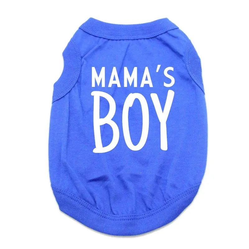 Mama's Boy Dog Shirt - Blue