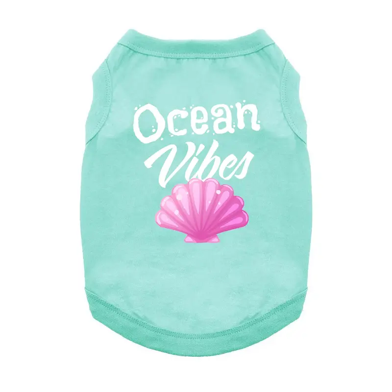 Ocean Vibes Dog Shirt - Aqua