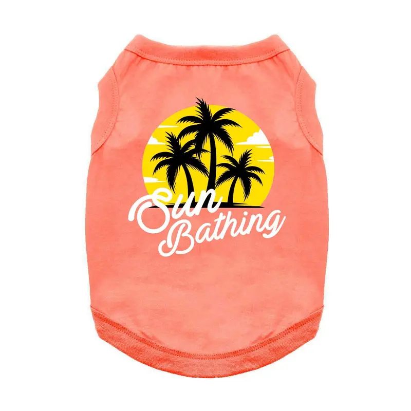 Sun Bathing Dog Shirt - Coral
