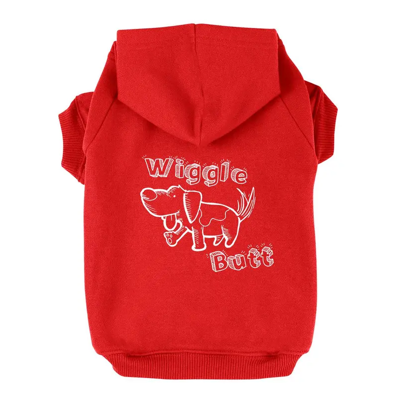 Wiggle Butt Dog Hoodie - Red