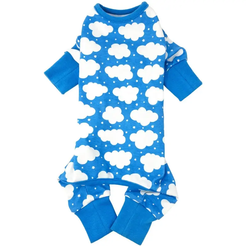 CuddlePup Dog Pajamas by Doggie Design - Blue Fluffy Clouds