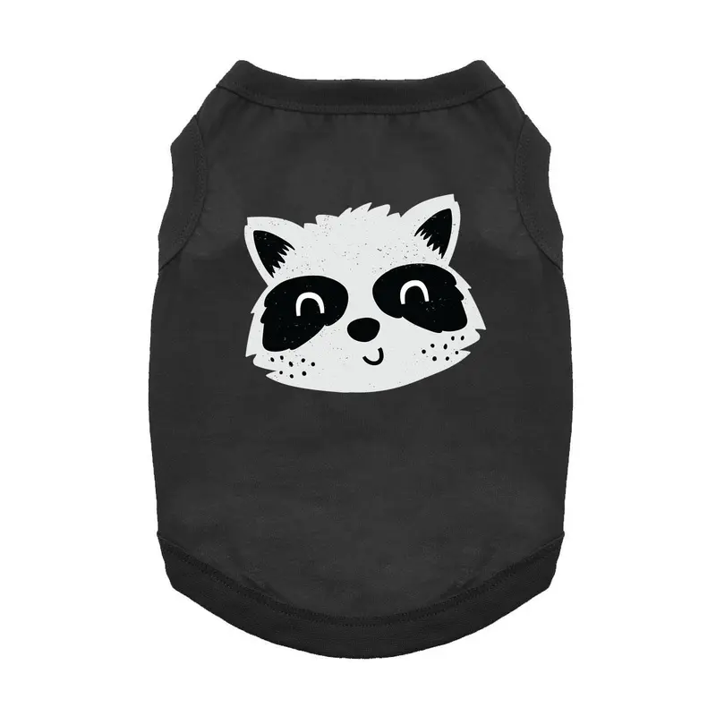 Cute Raccoon Dog Shirt - Black