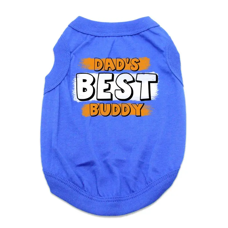 Dad's Best Buddy Dog Shirt - Blue