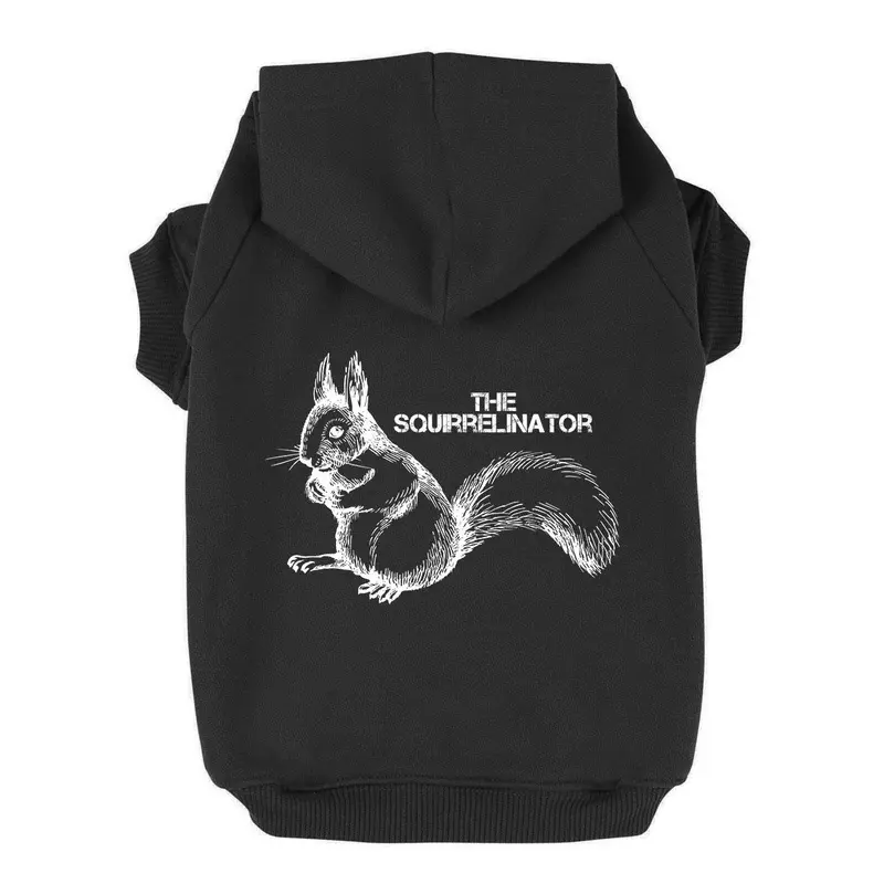 The Squirrelinator Dog Hoodie - Black