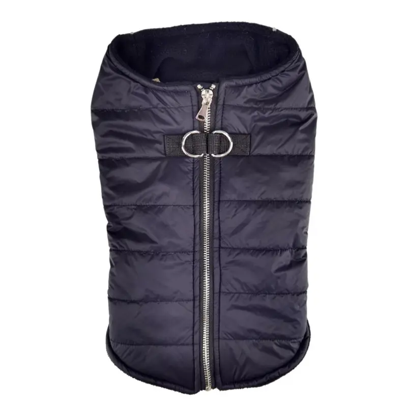 Doggie Design Zip-up Dog Puffer Vest - Black 