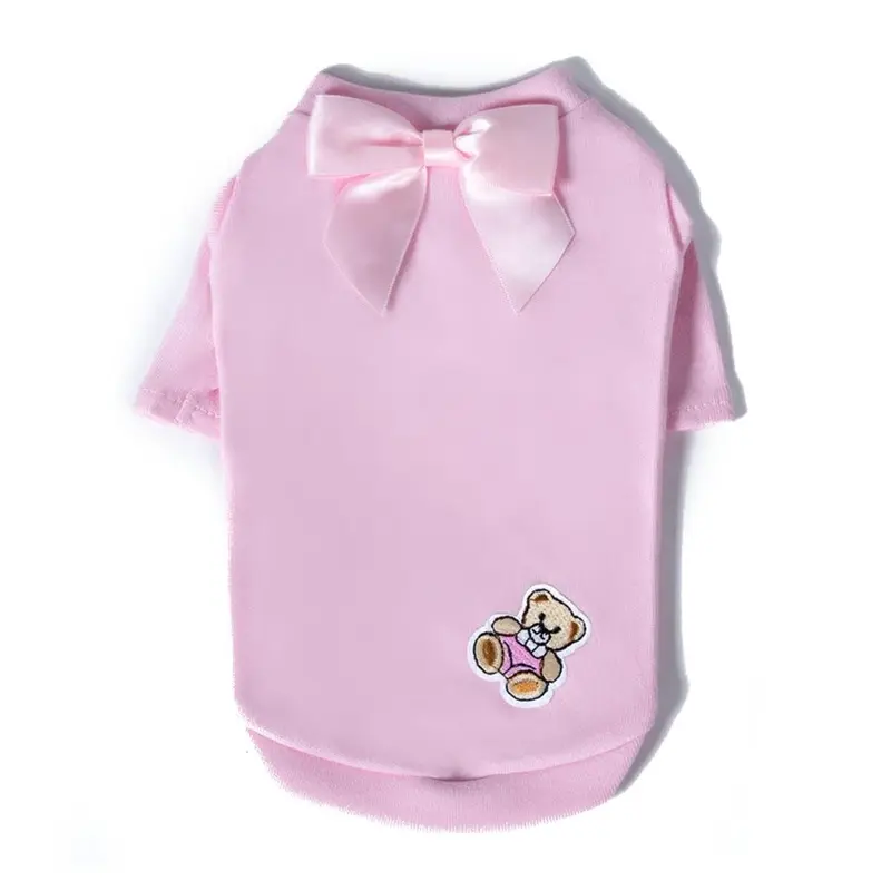 Hello Doggie Baby Bear Dog T-Shirt - Pink