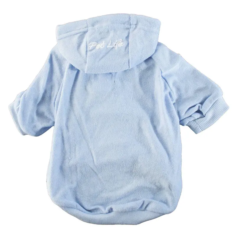 Pet Life French Terry Ultra-Soft Quick-Drying Dog Hoodie - Blue