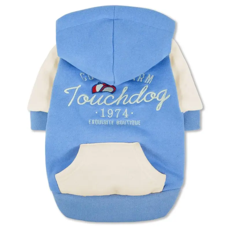 Pet Life Touchdog Heritage Dog Hoodie - Blue