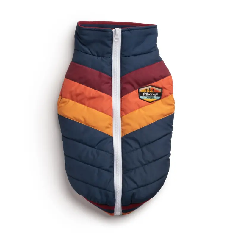 fabdog Chevron Dog Coat - Navy