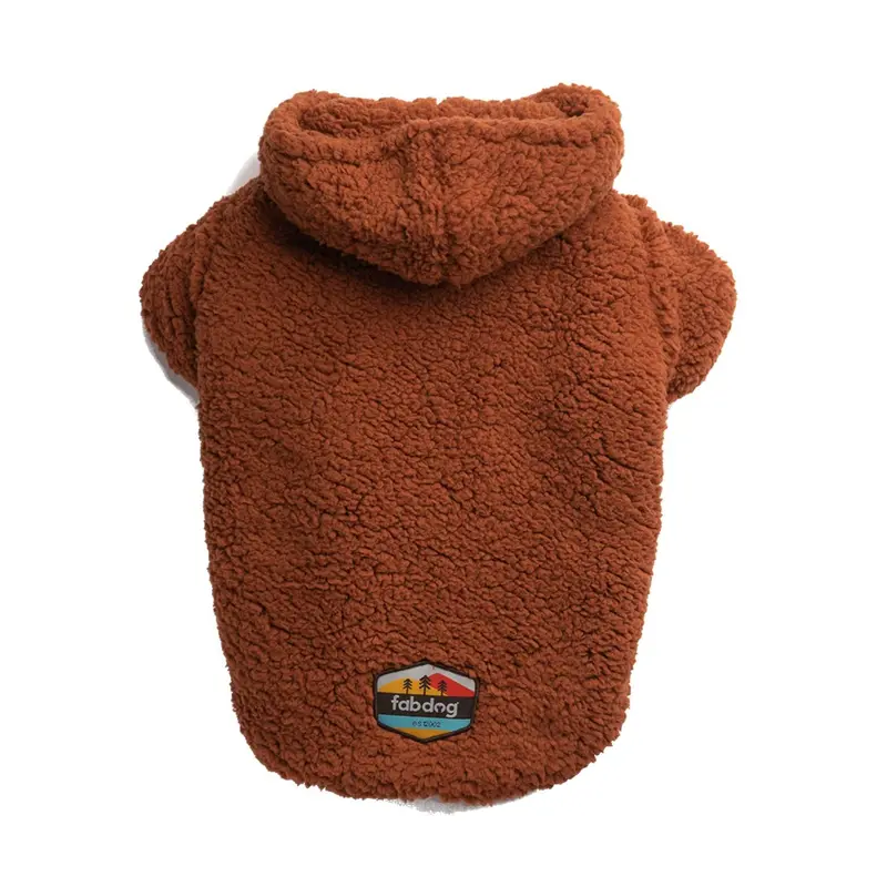 fabdog Sherpa Dog Hoodie - Rust