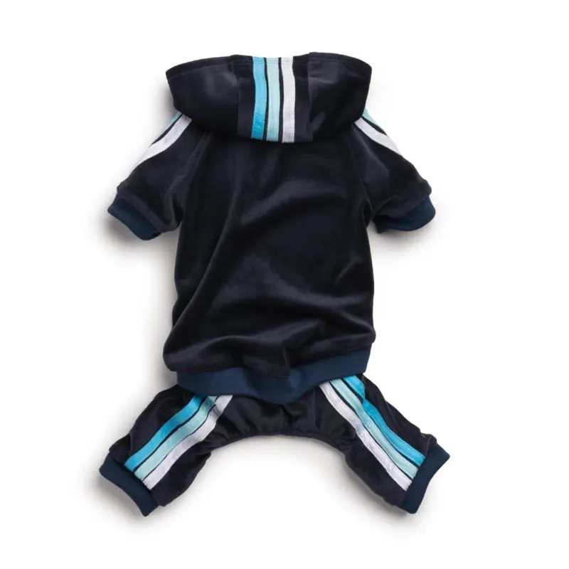 fabdog Velour Jogger Dog Jumpsuit - Navy