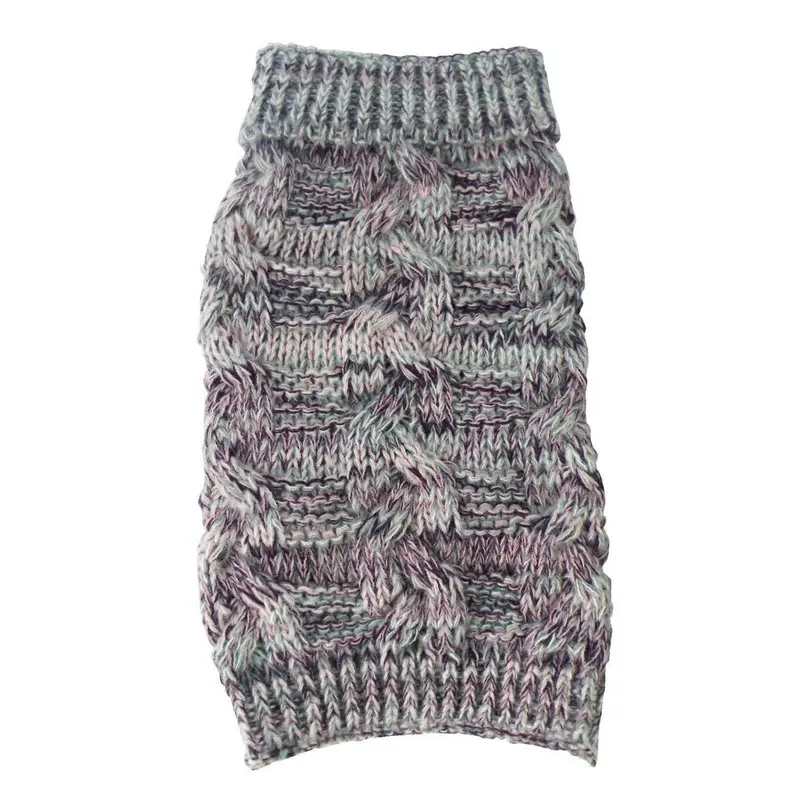 Pet Life Royal Bark Dog Sweater - Light Gray, Dark Gray and Pink