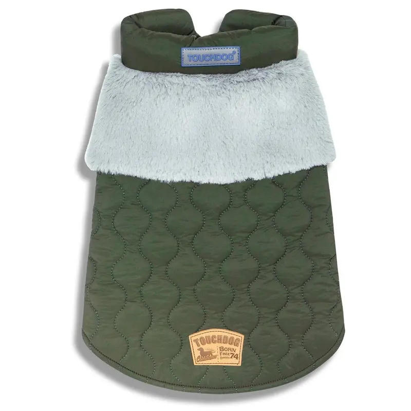 Pet Life Touchdog Furrost-Bite Dog Jacket - Green