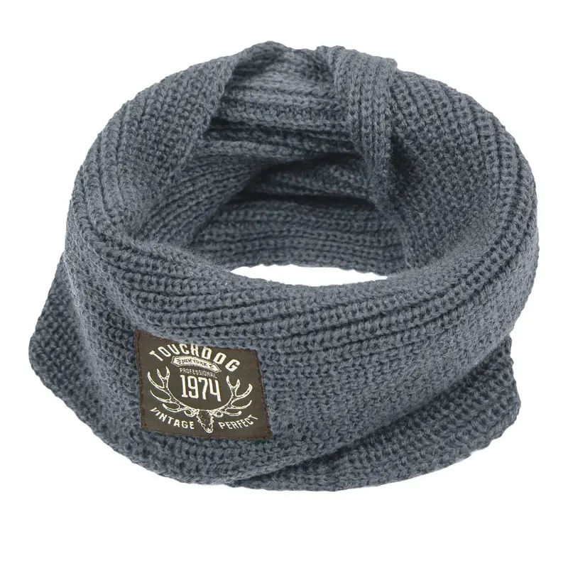 Pet Life Touchdog Heavy Knitted Fashion Winter Dog Scarf - Gray