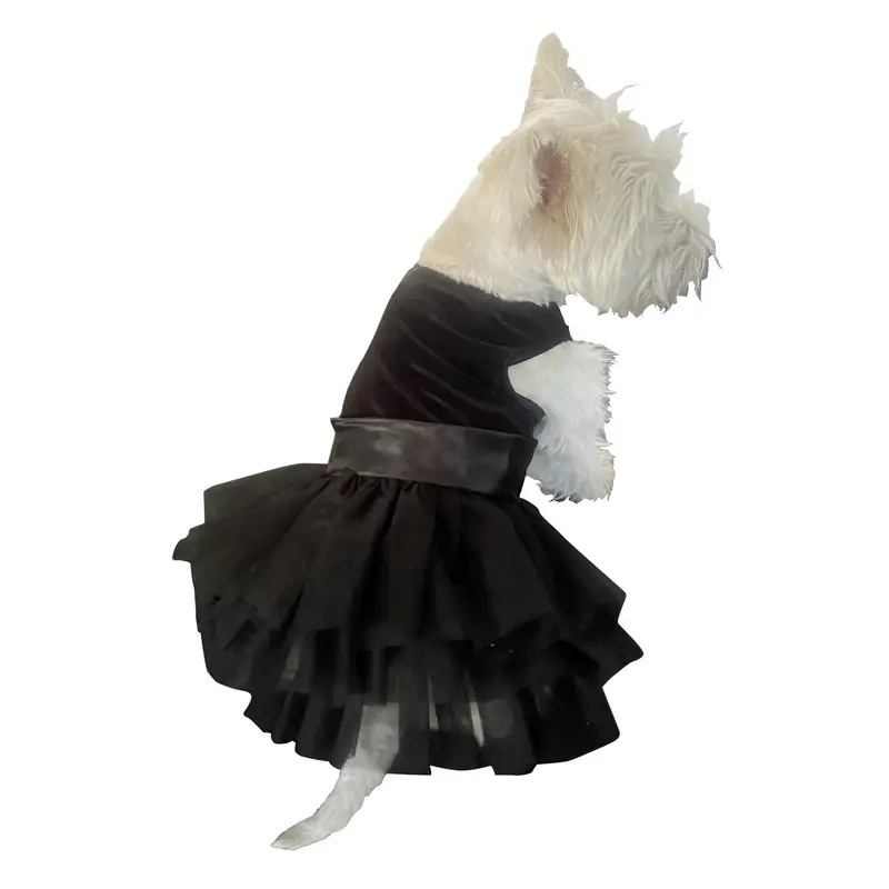 The Dog Squad Fufu Tutu Holiday Party Girl - Black Velvet