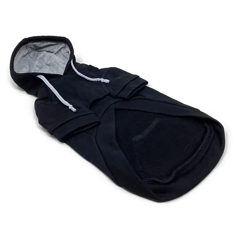 Drawstring Dog Hoodie by Dogo - Black