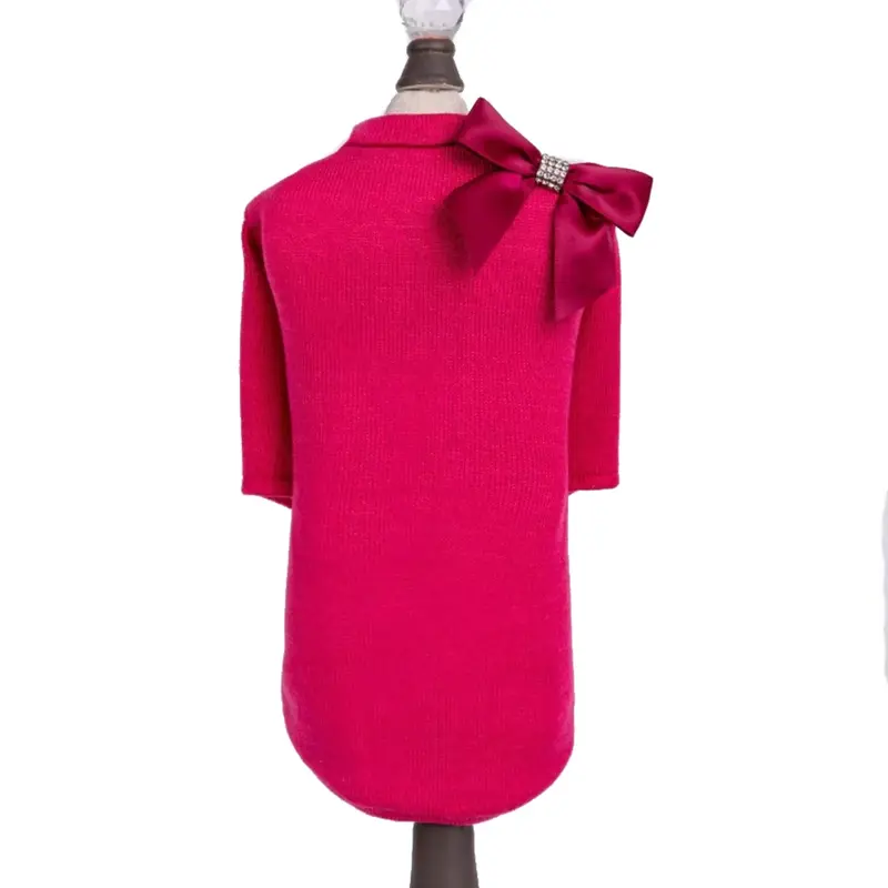 Hello Doggie Cocktail Hour Dog Tee - Fuchsia