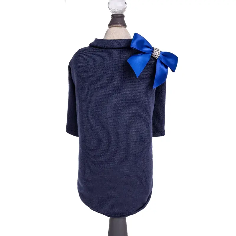 Hello Doggie Cocktail Hour Dog Tee - Navy