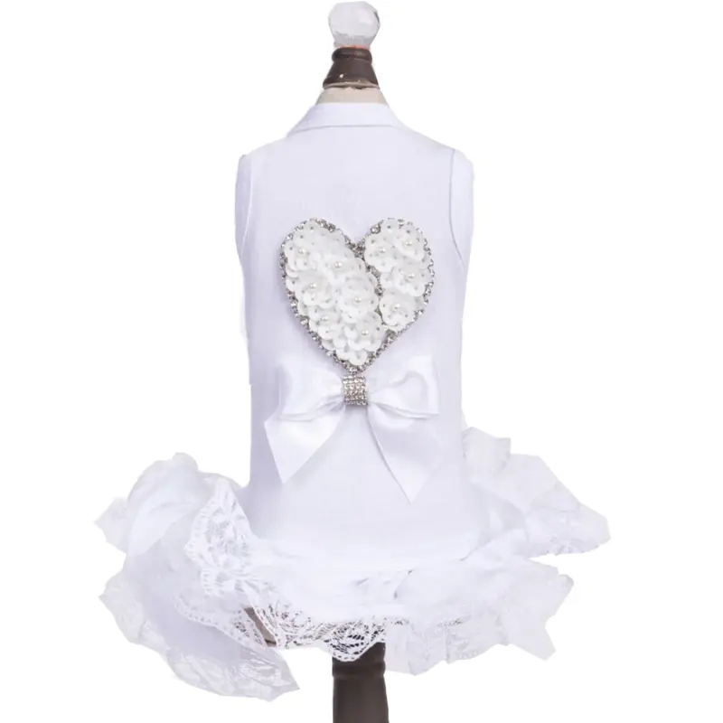 Hello Doggie Endless Love Dress - White