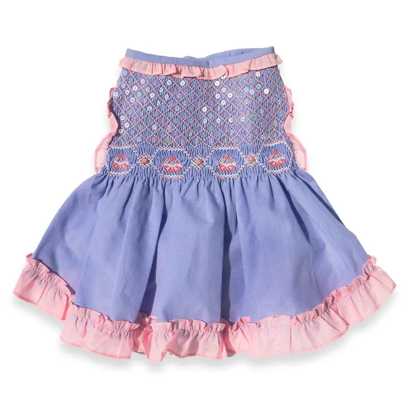 Oscar Newman Hey Cupcake, It's My Birthday Dog Dress - Lavender