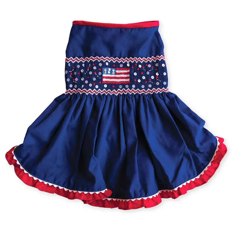 Oscar Newman Stars & Stripes Forever Dog Dress