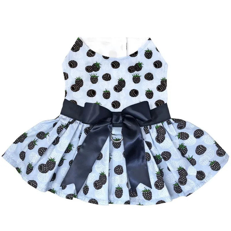 Blackberries Dog Harness Dress with Matching Leash by Doggie Design