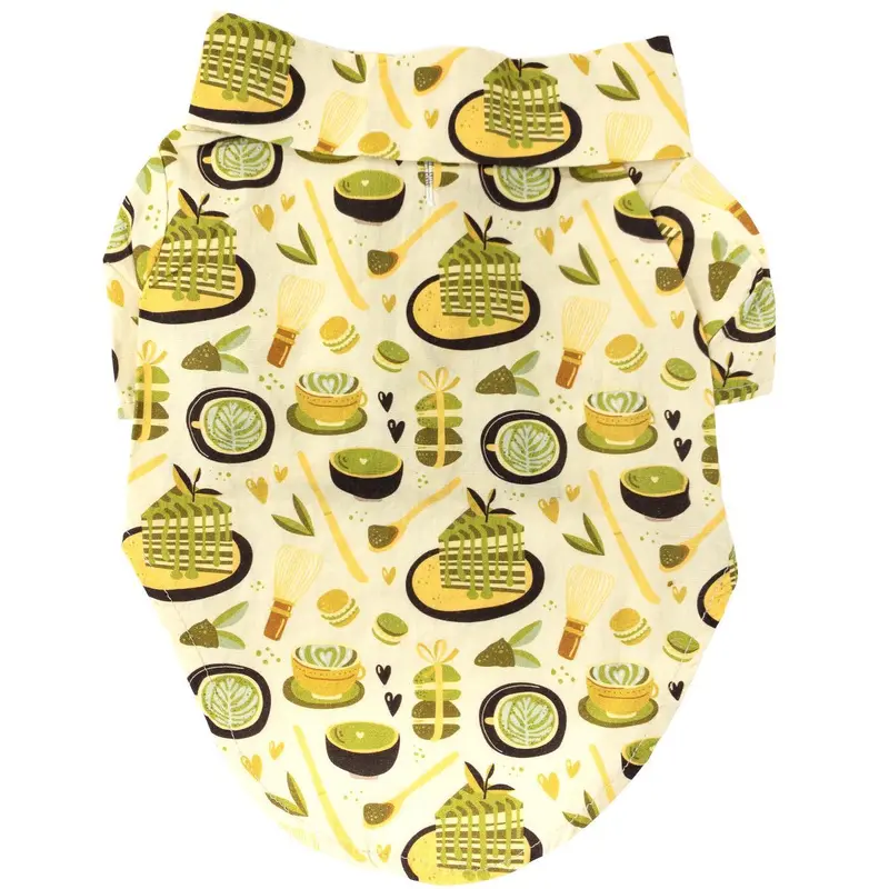 Hawaiian Camp Shirt by Doggie Design - Matcha Tea