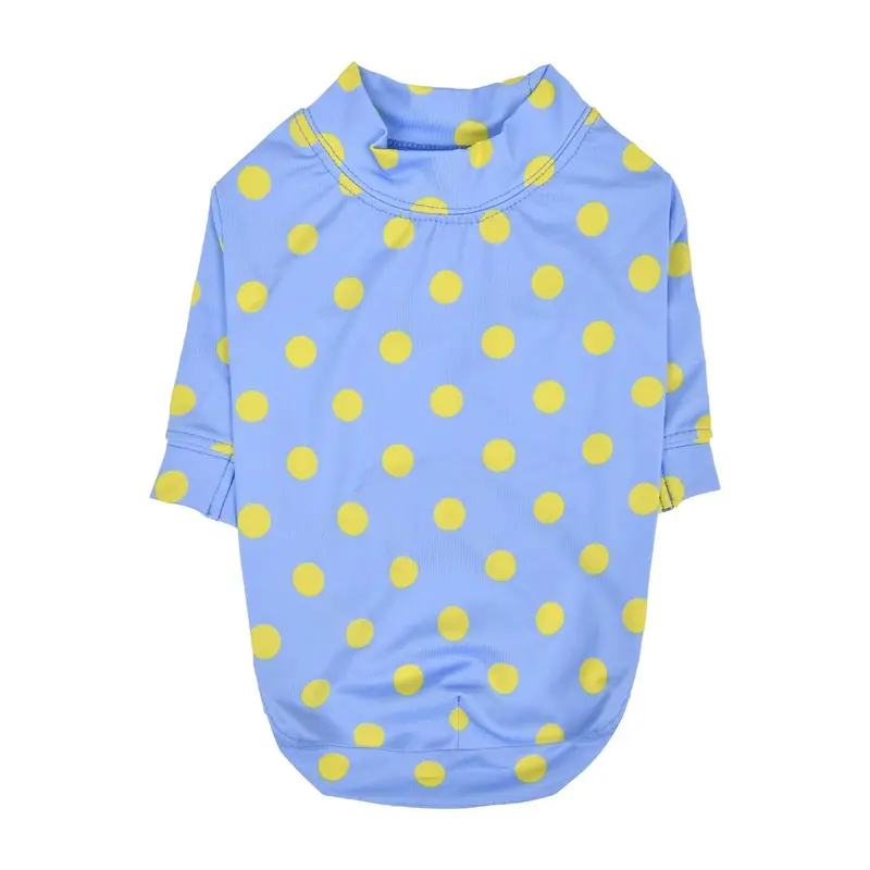 Pinkaholic Pamina Polka Dot Rounded Dog Shirt - Blue