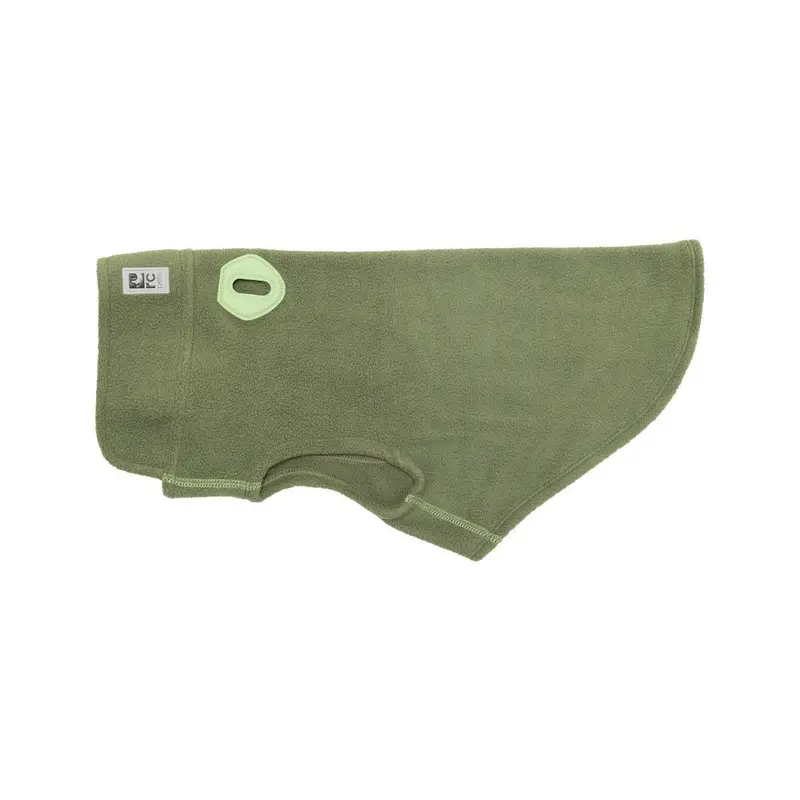 RC Pet Baseline Fleece Dog Pullover - Dark Olive and Green