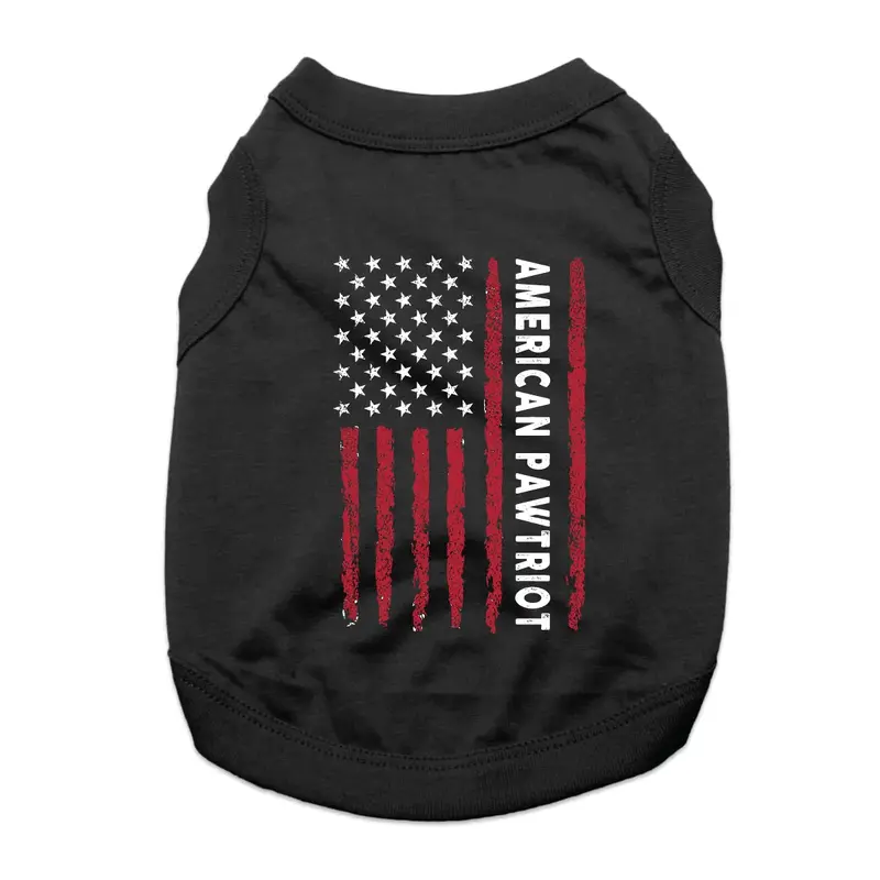 American Pawtriot Dog Shirt - Black