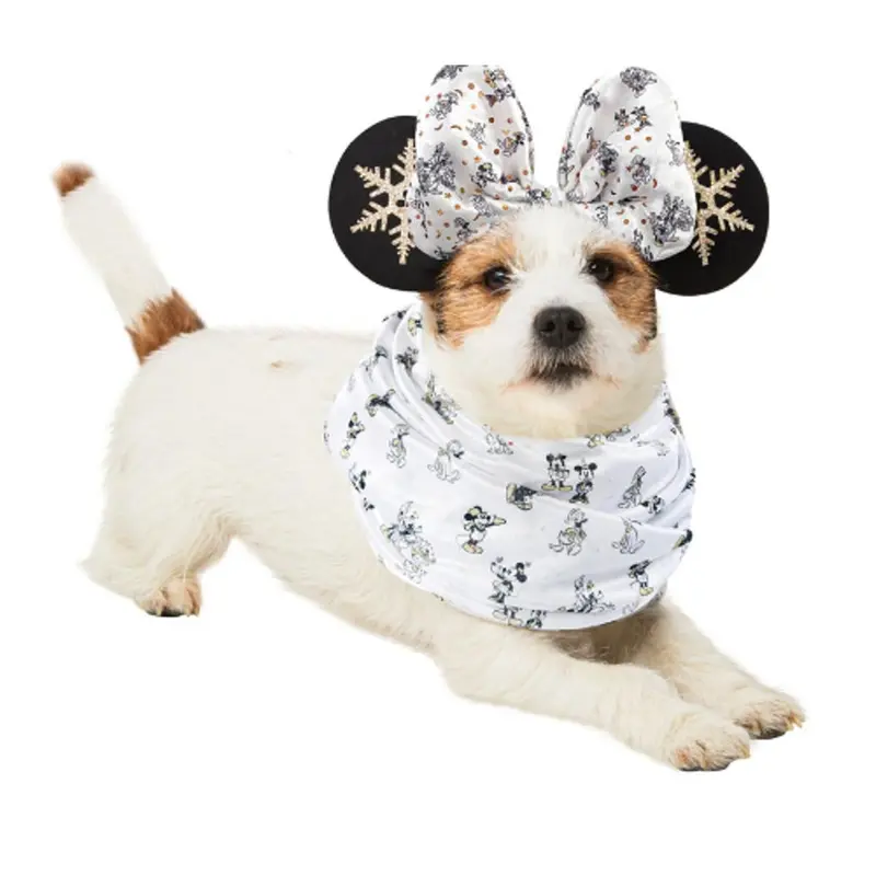 Disney Minnie Winter Holiday Ears and Dog Scarf Set by Rubies