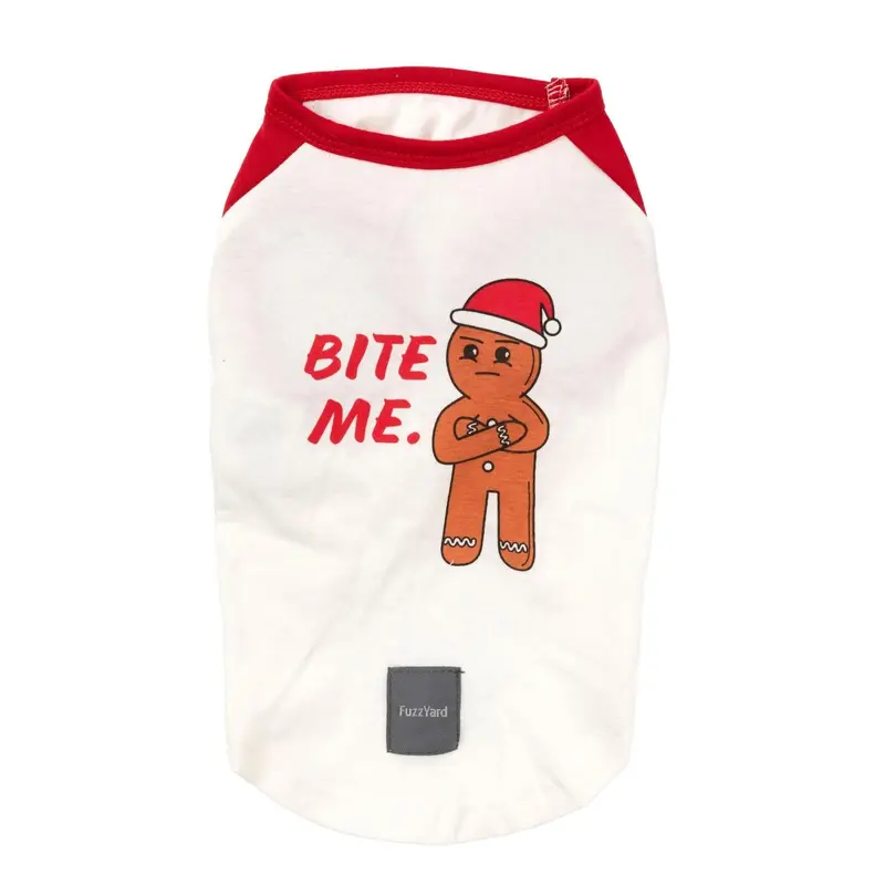 FuzzYard Holiday Dog T-Shirt - Bite Me