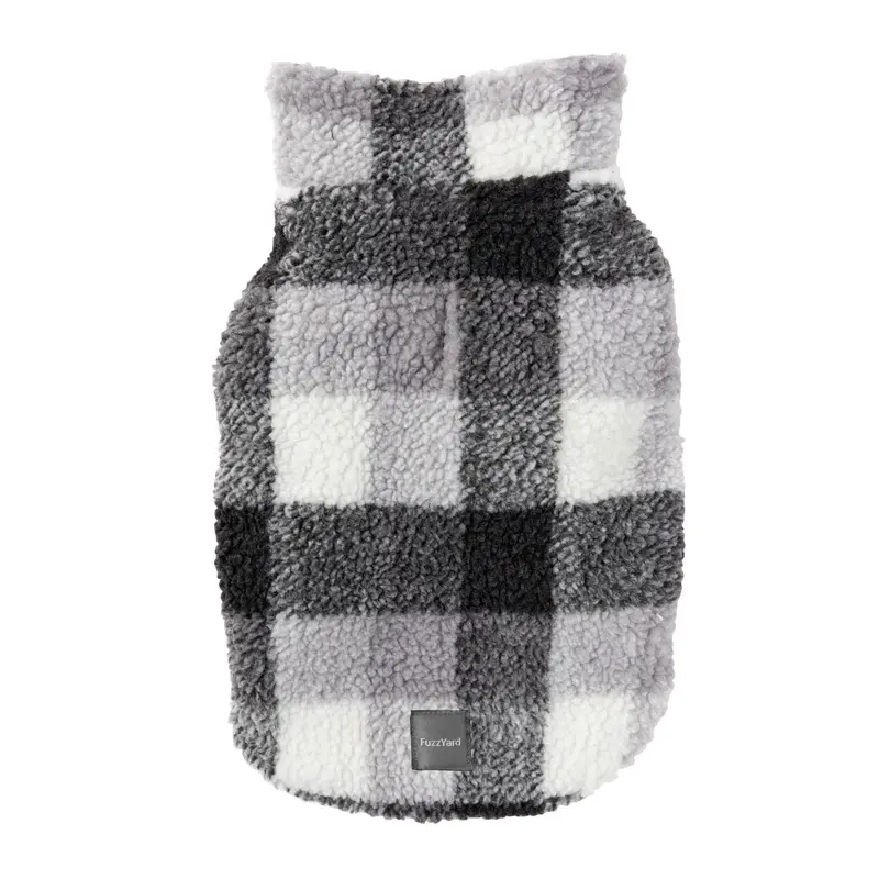 FuzzYard Lumberjack Dog Jacket - White/Black