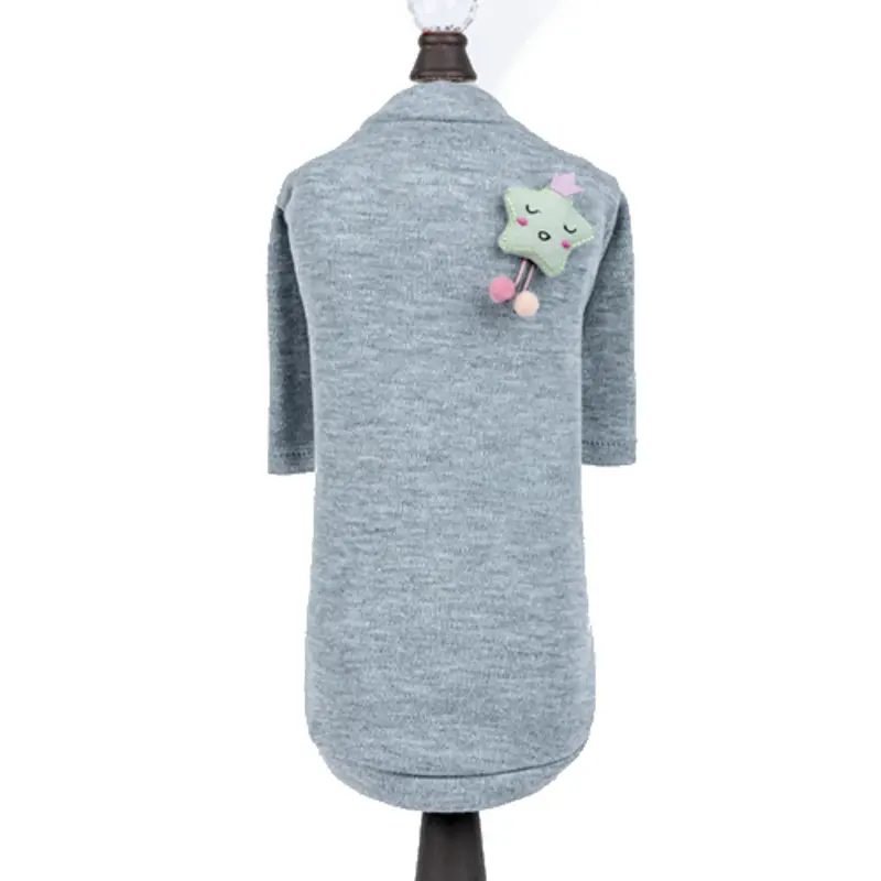 Hello Doggie Twinkle Dog Tee - Gray