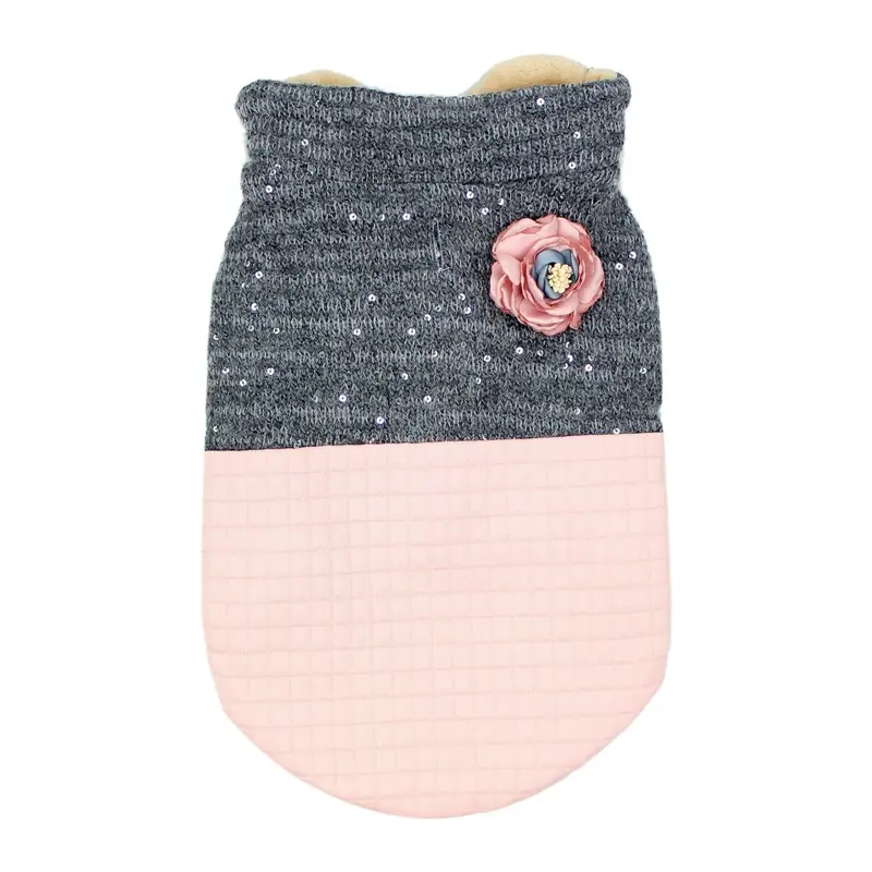 Parisian Pet Fancy Flower Quilted Dog Jacket - Pink
