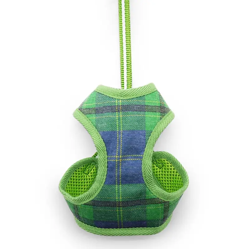DOGO EasyGO Plaid Dog Harness - Green