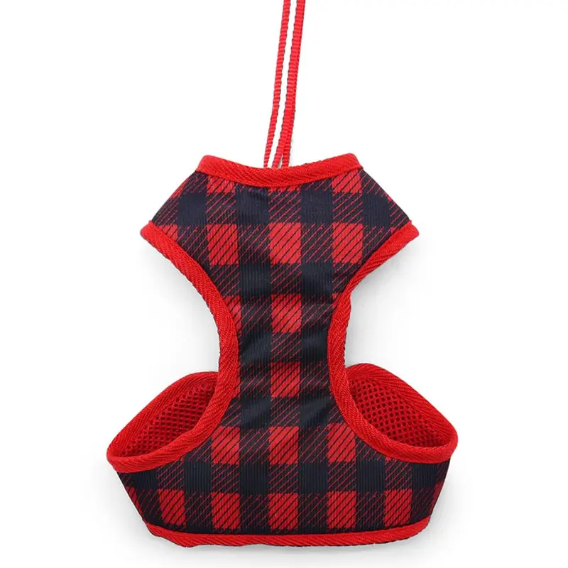 DOGO EasyGO Plaid Dog Harness - Red