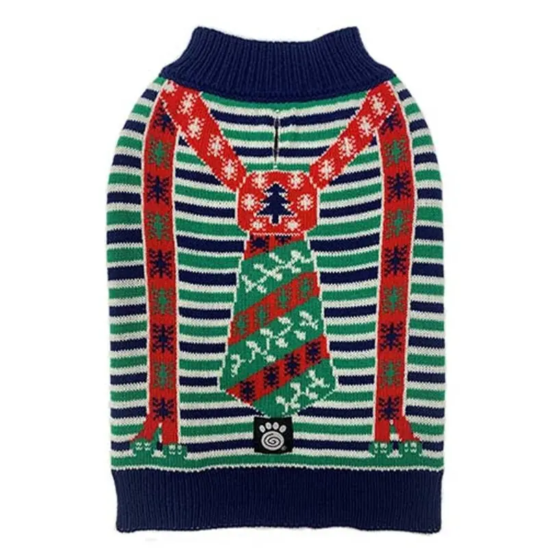 Petrageous Holiday Tie Dog Sweater