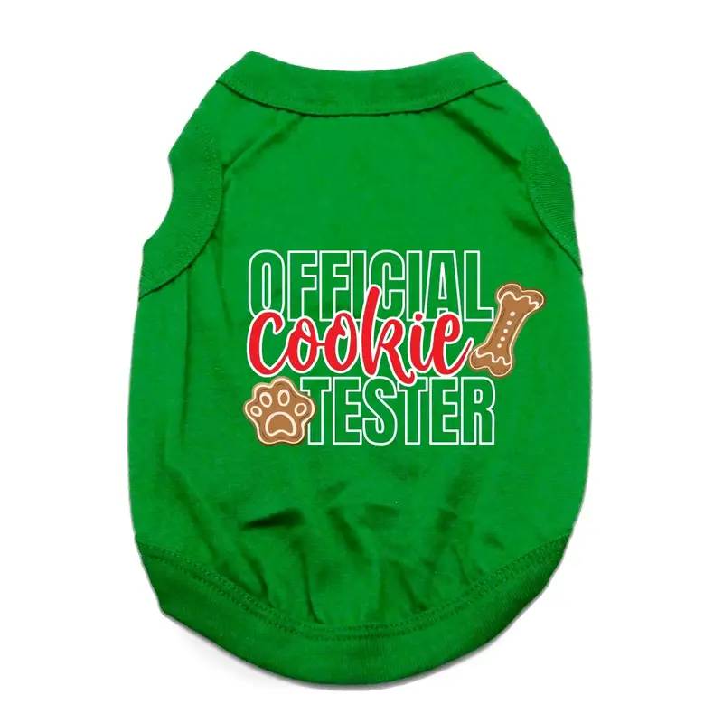 Official Cookie Tester Dog Shirt - Green