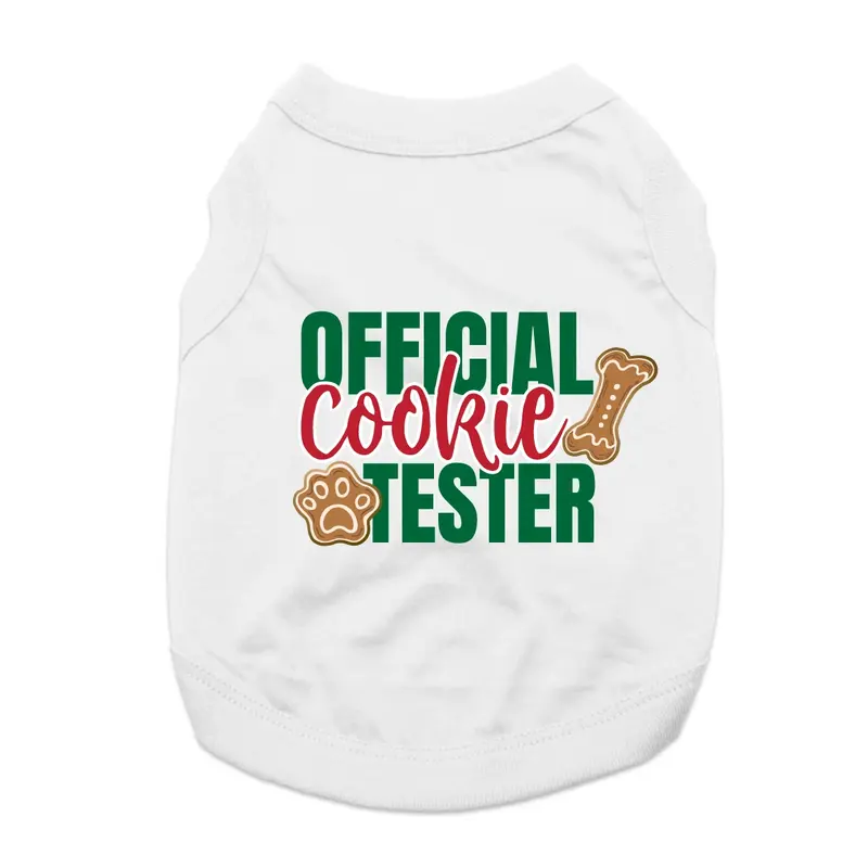 Official Cookie Tester Dog Shirt - White