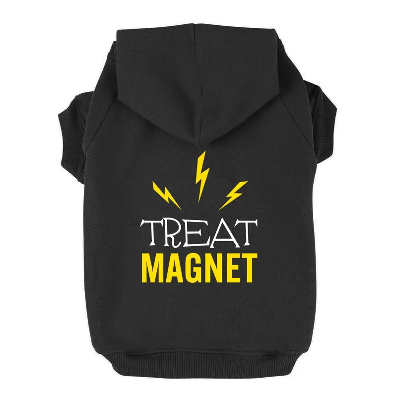 Treat Magnet Dog Hoodie - Black